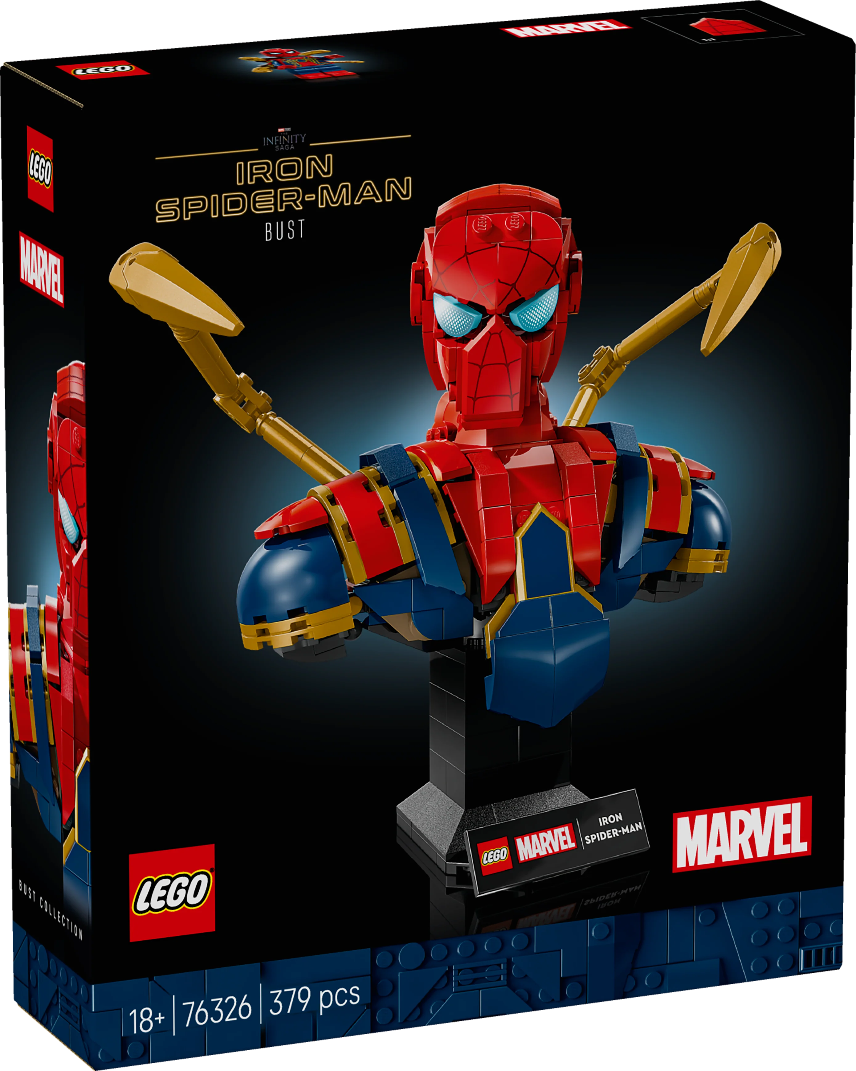 LEGO 76326 Marvel Iron Spider-Man Bust Collectible Adult Building Set