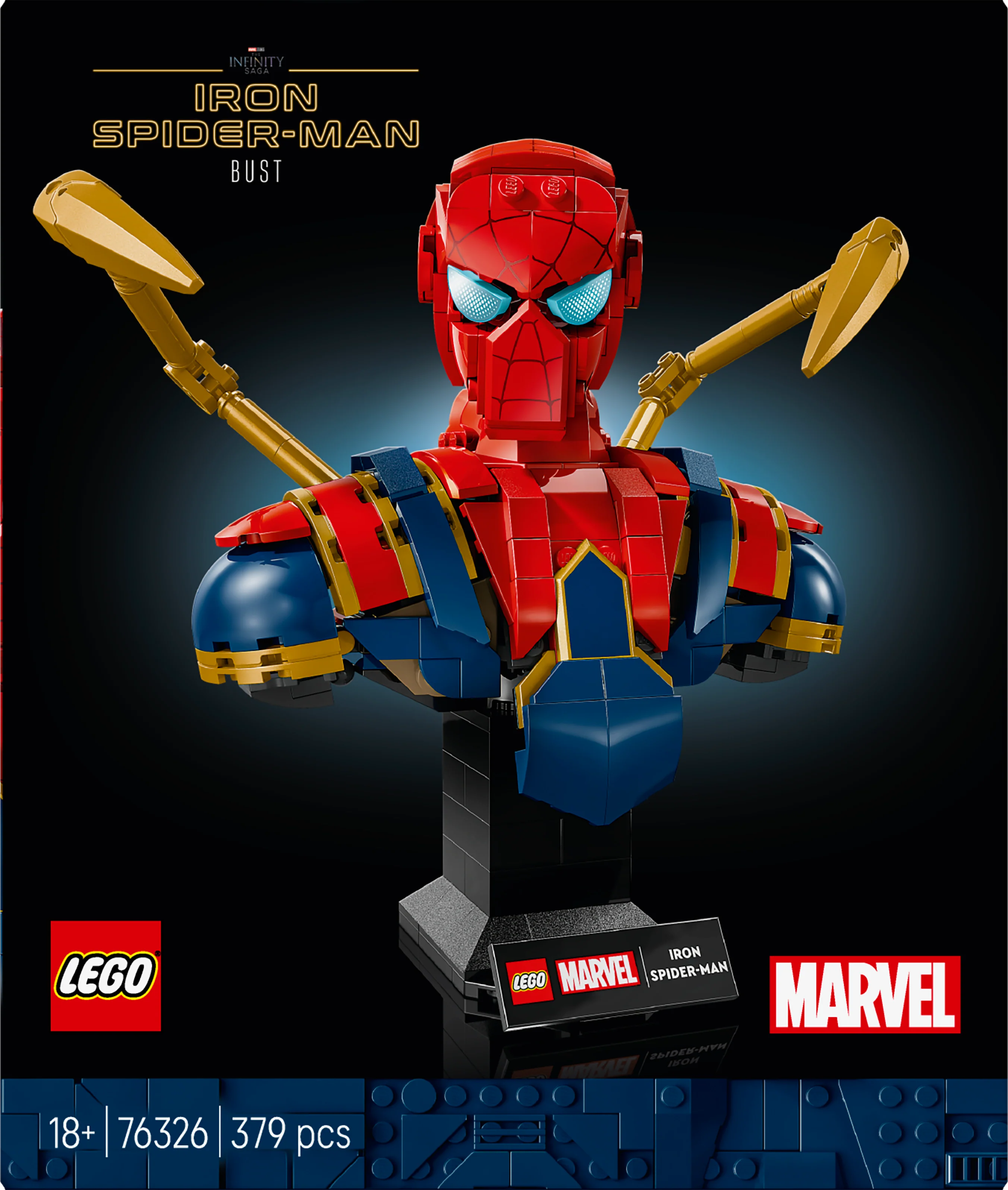 LEGO 76326 Marvel Iron Spider-Man Bust Collectible Adult Building Set - Image 3