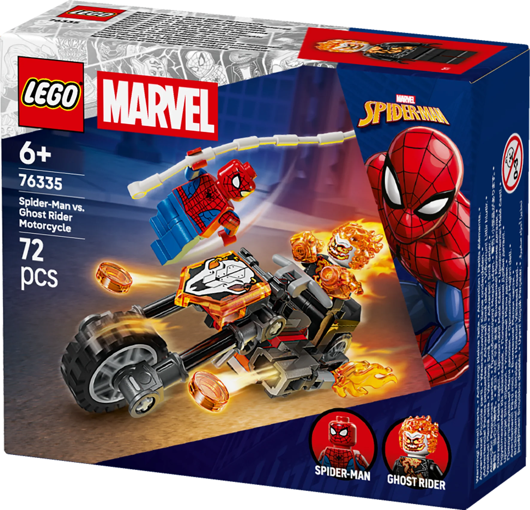LEGO 76335 Super Heroes SpiderMan vs. Ghost Rider Motorcycle - Image 3