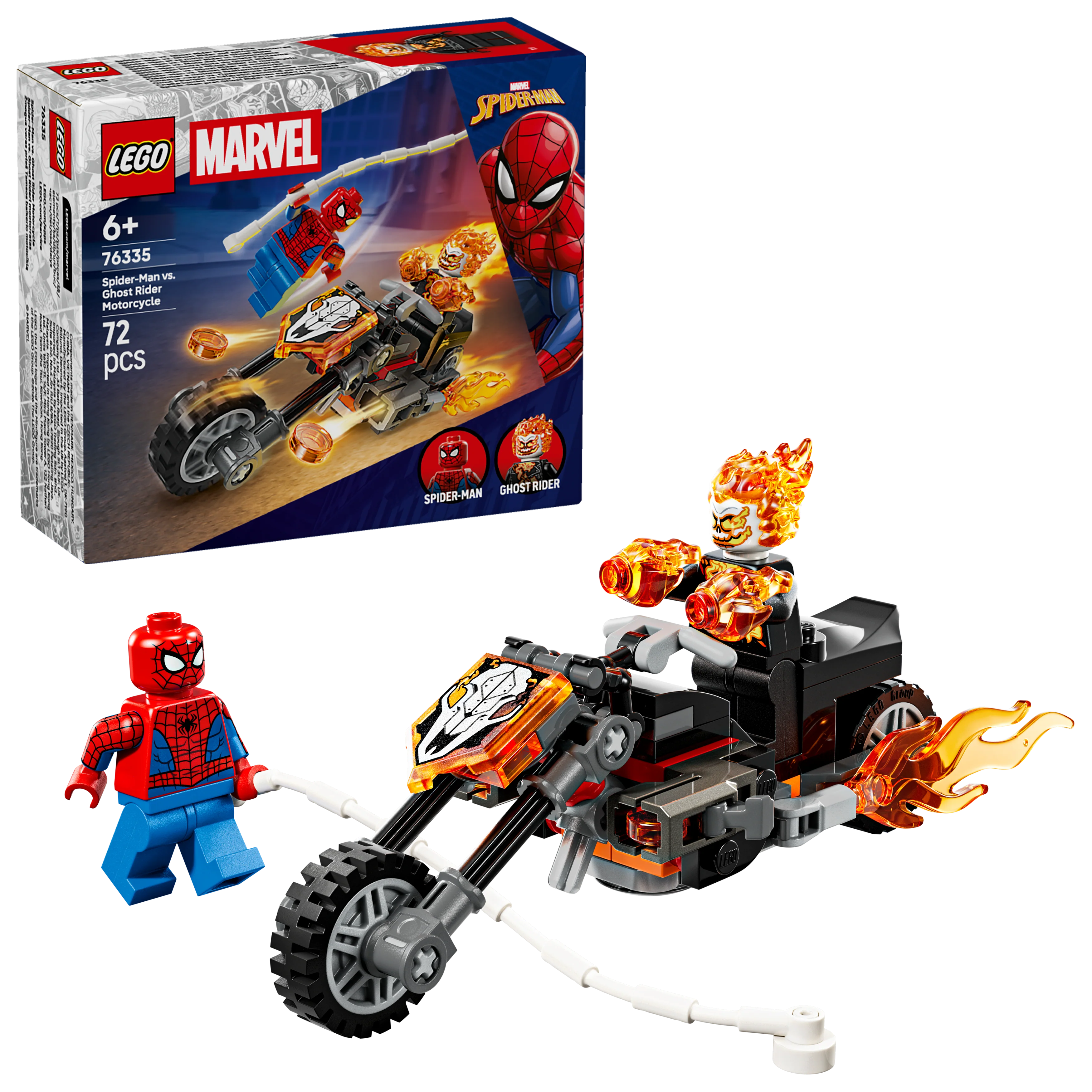 LEGO 76335 Super Heroes SpiderMan vs. Ghost Rider Motorcycle - Image 4