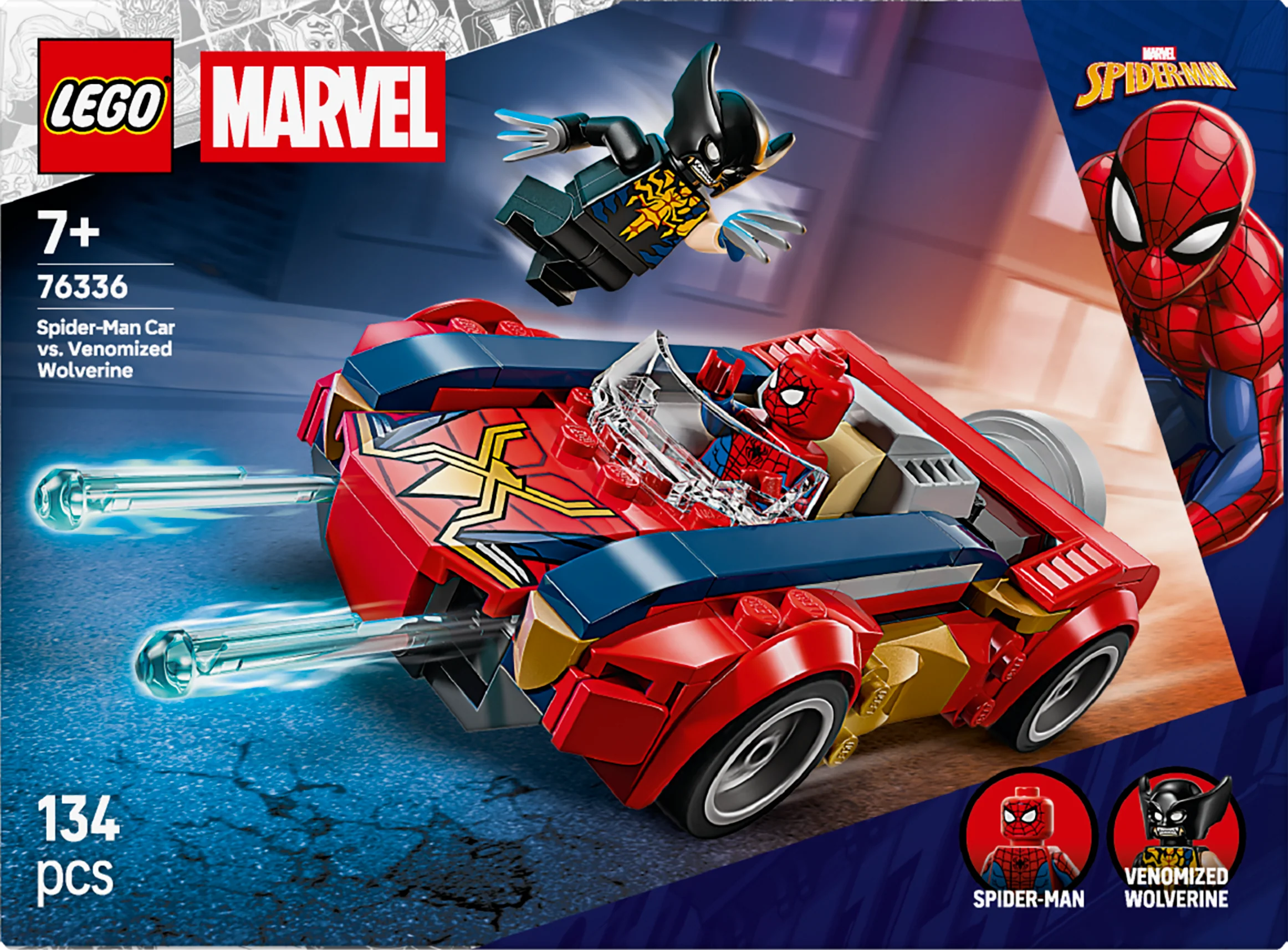 LEGO 76336 Super Heroes SpiderMan Car vs. Venomized Wolverine - Image 3
