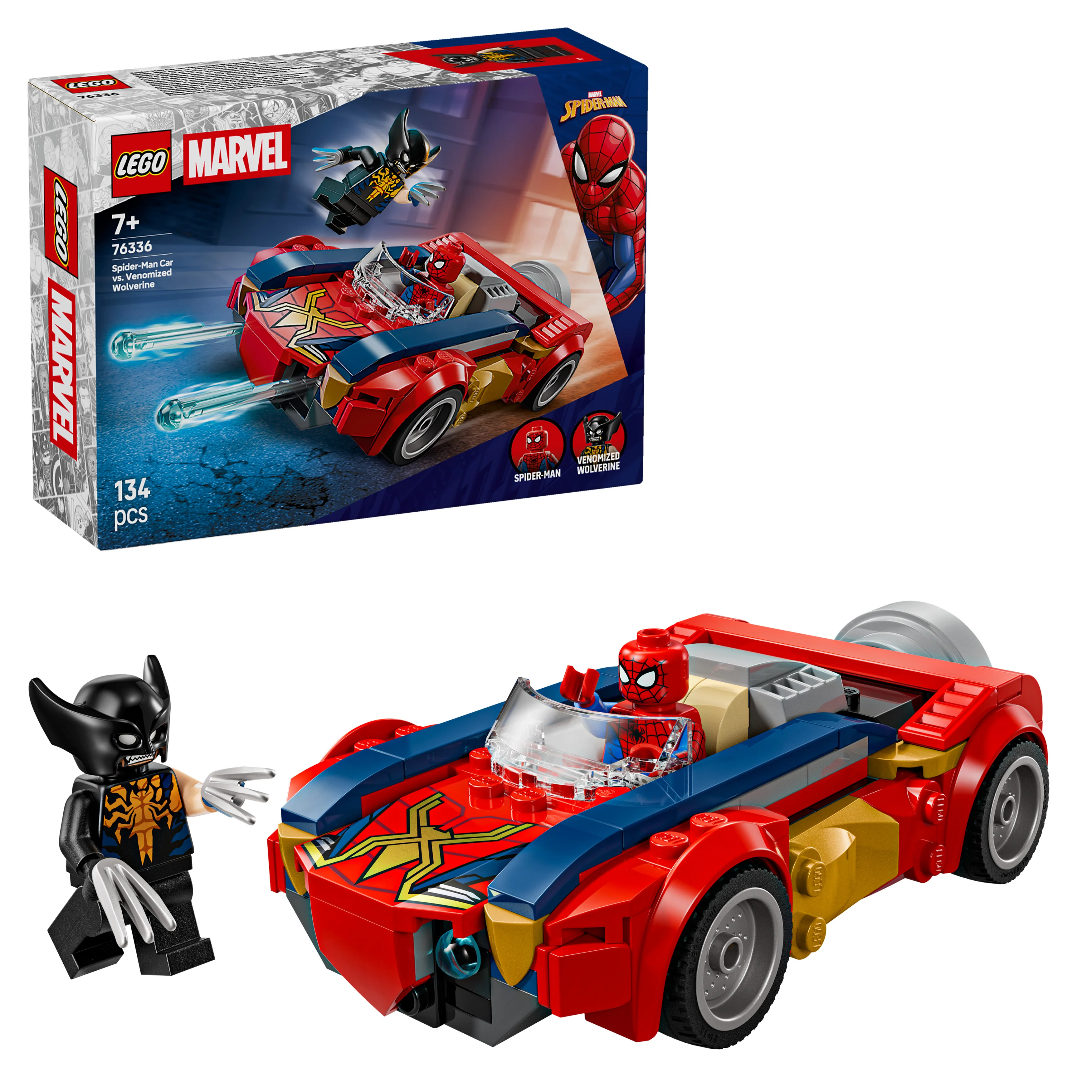 LEGO 76336 Super Heroes SpiderMan Car vs. Venomized Wolverine - Image 4