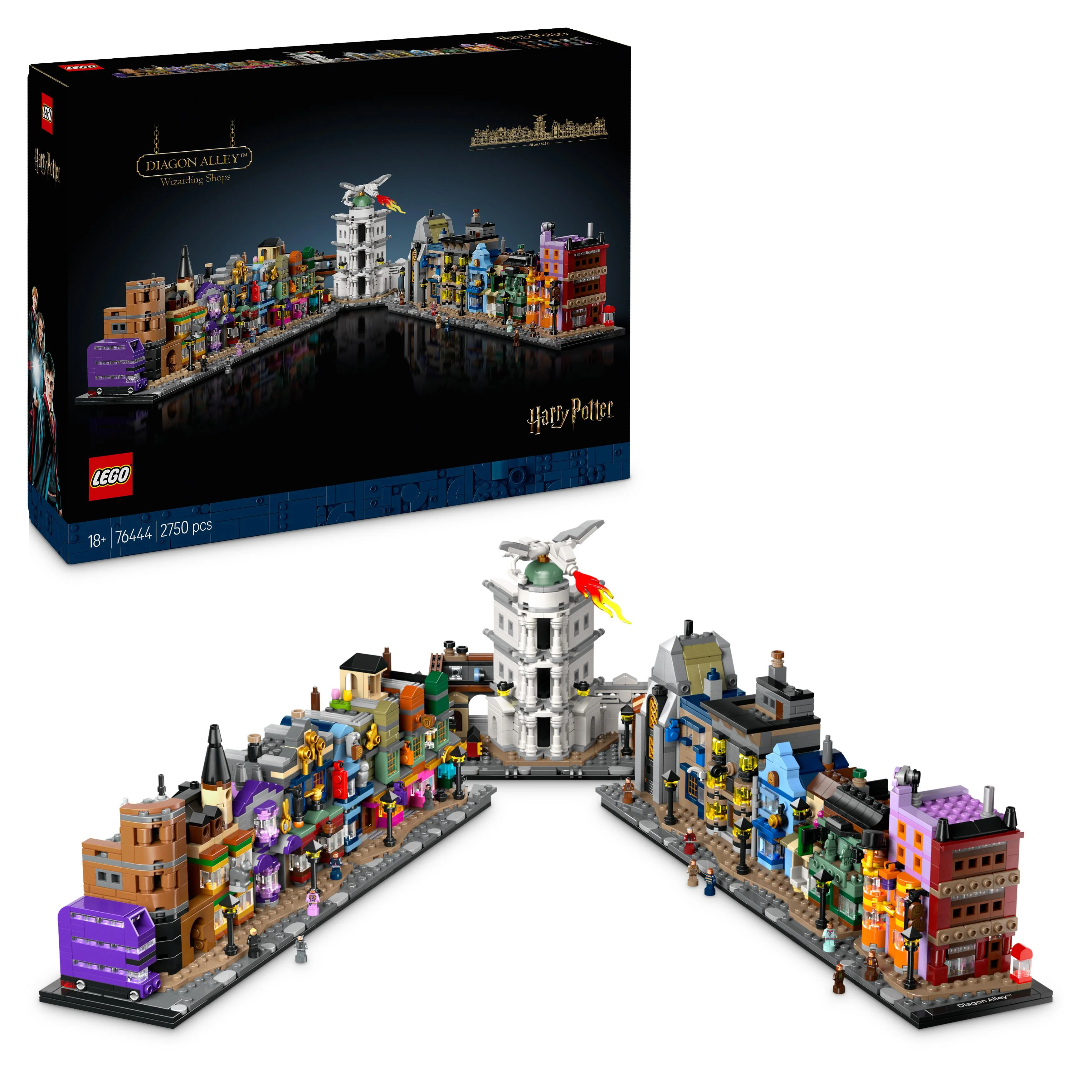 LEGO 76444 Harry Potter Diagon Alley Wizarding Shops Set for Adults - Image 6