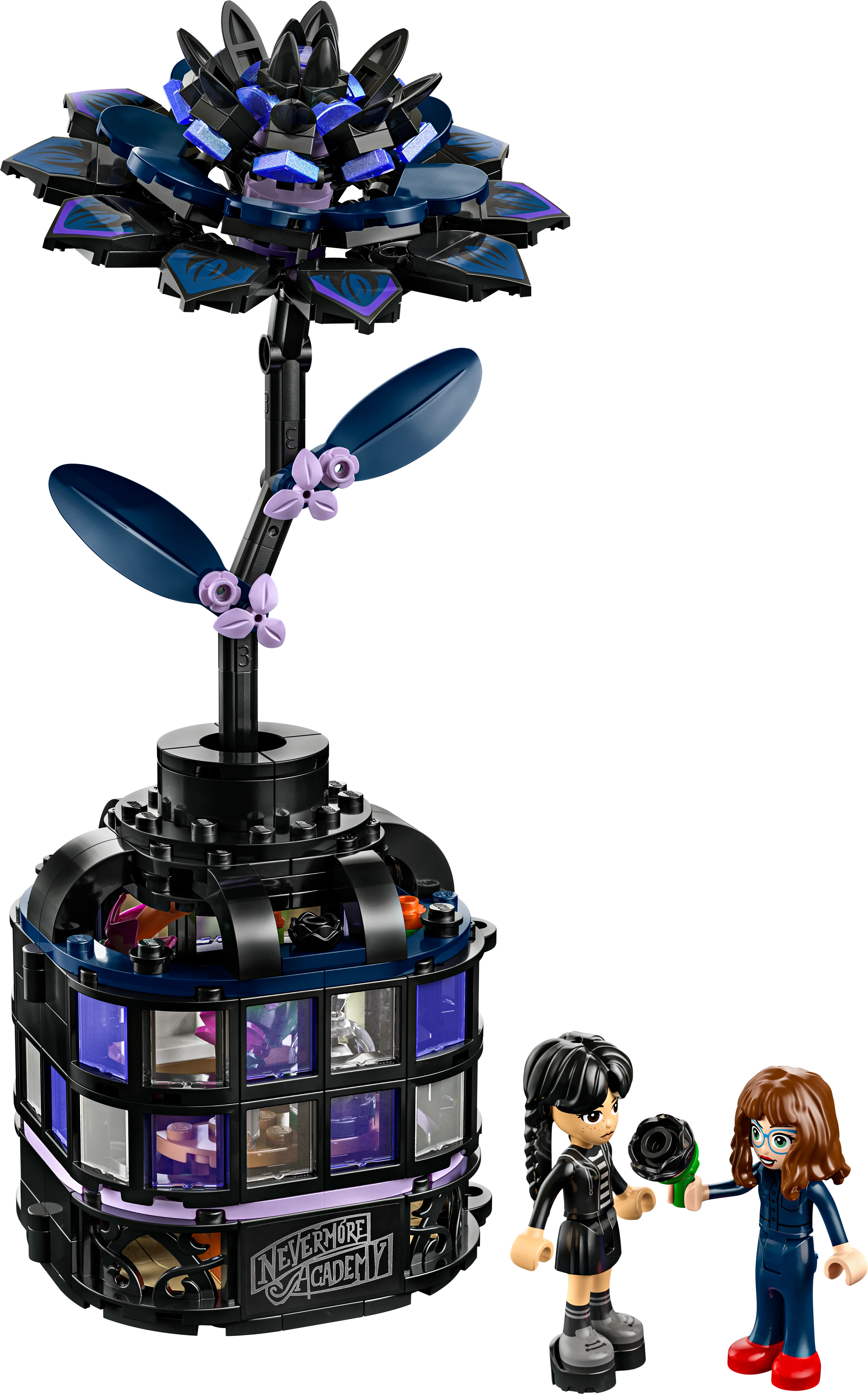 LEGO 76784 Wednesday Black Dahlia Flower Halloween Gift, Faux Plant Room Decor - Image 5
