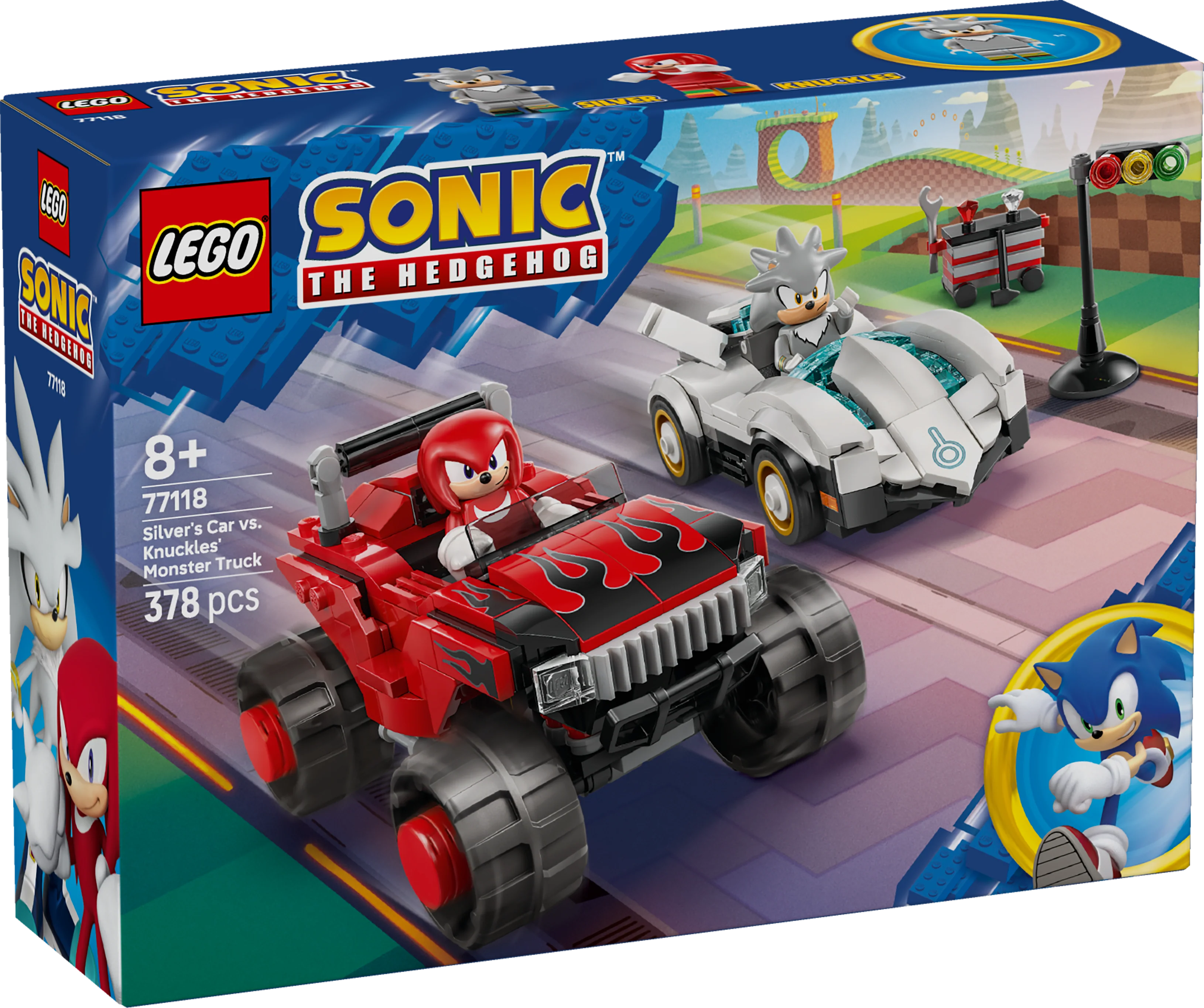 LEGO 77118 Sonic the Hedgehog Silver's Car vs. Knuckles' Monster Truck - Image 4