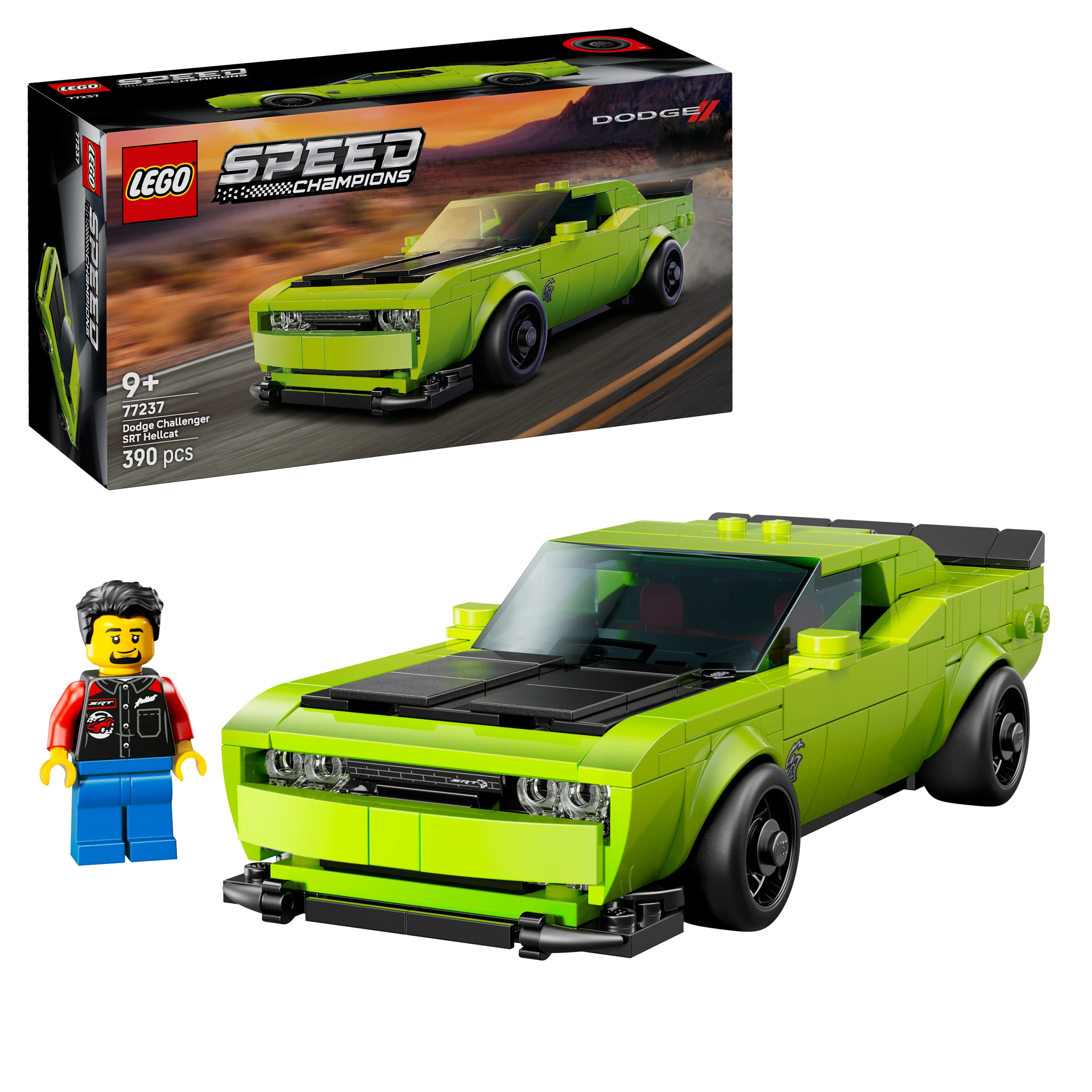 LEGO 77237 Speed Champions Dodge Challenger SRT Hellcat Sports Car Toy - Image 4