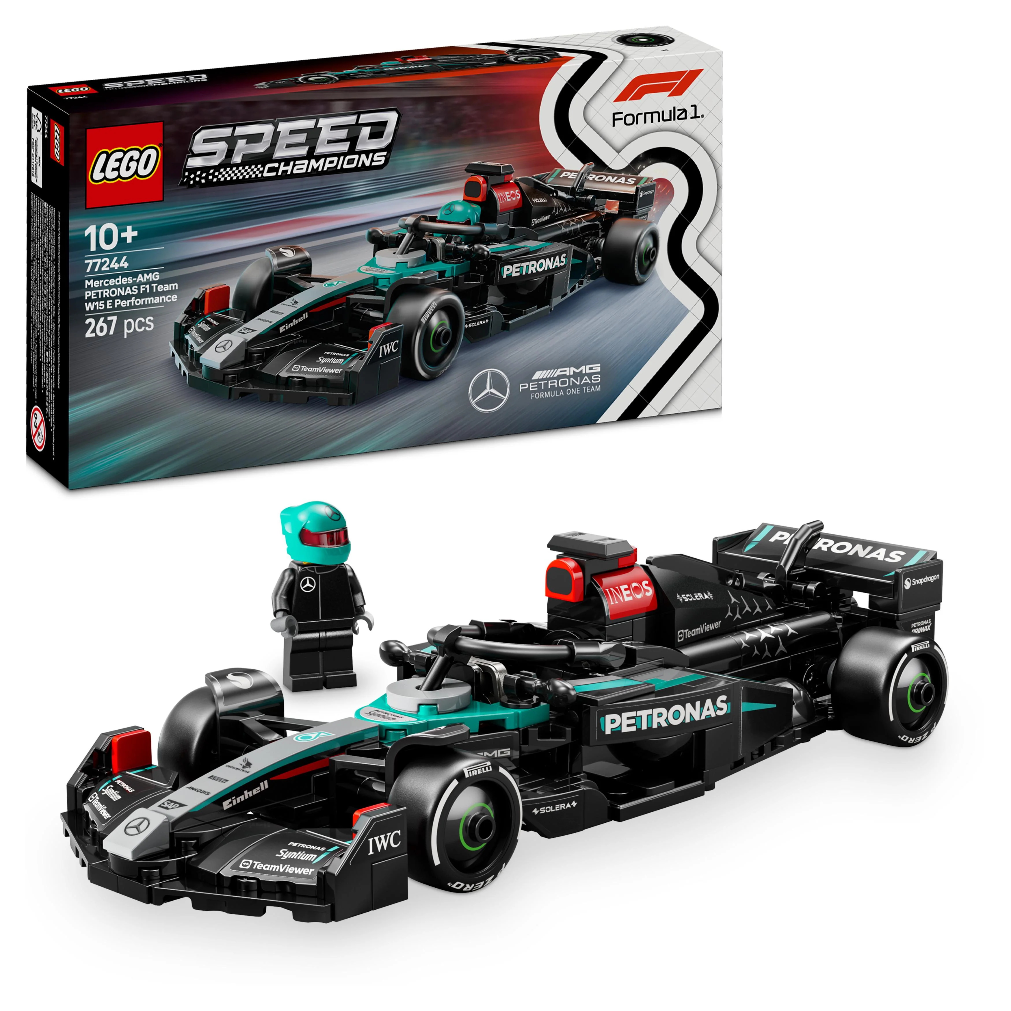 LEGO 77244 Speed Champions Mercedes-AMG  F1 W15 Race Car Toy - Image 5