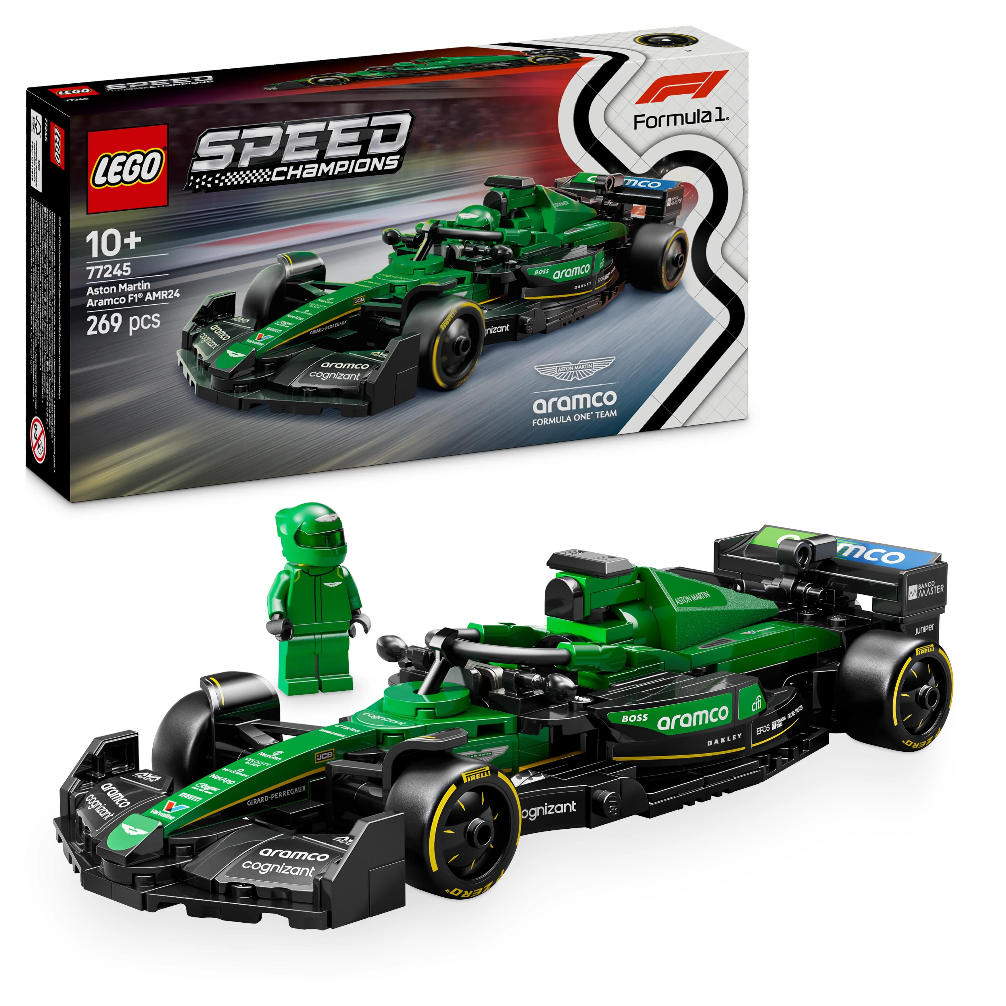 LEGO 77245 Speed Champions Aston Martin Aramco F1 AMR24 Race Car Toy - Image 6