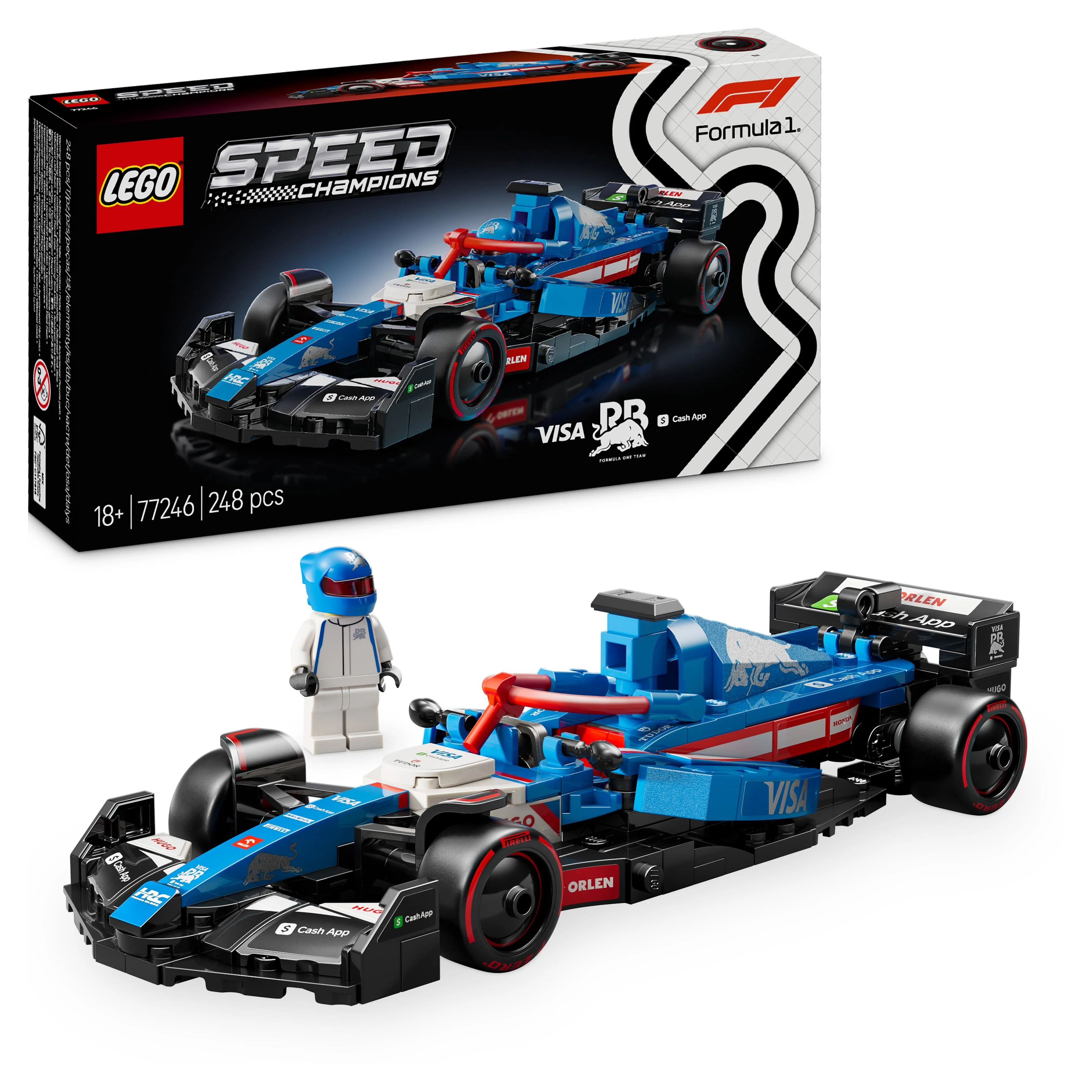 LEGO 77246 Speed Champions Visa Cash App RB VCARB 01 F1 Race Car Set - Image 5