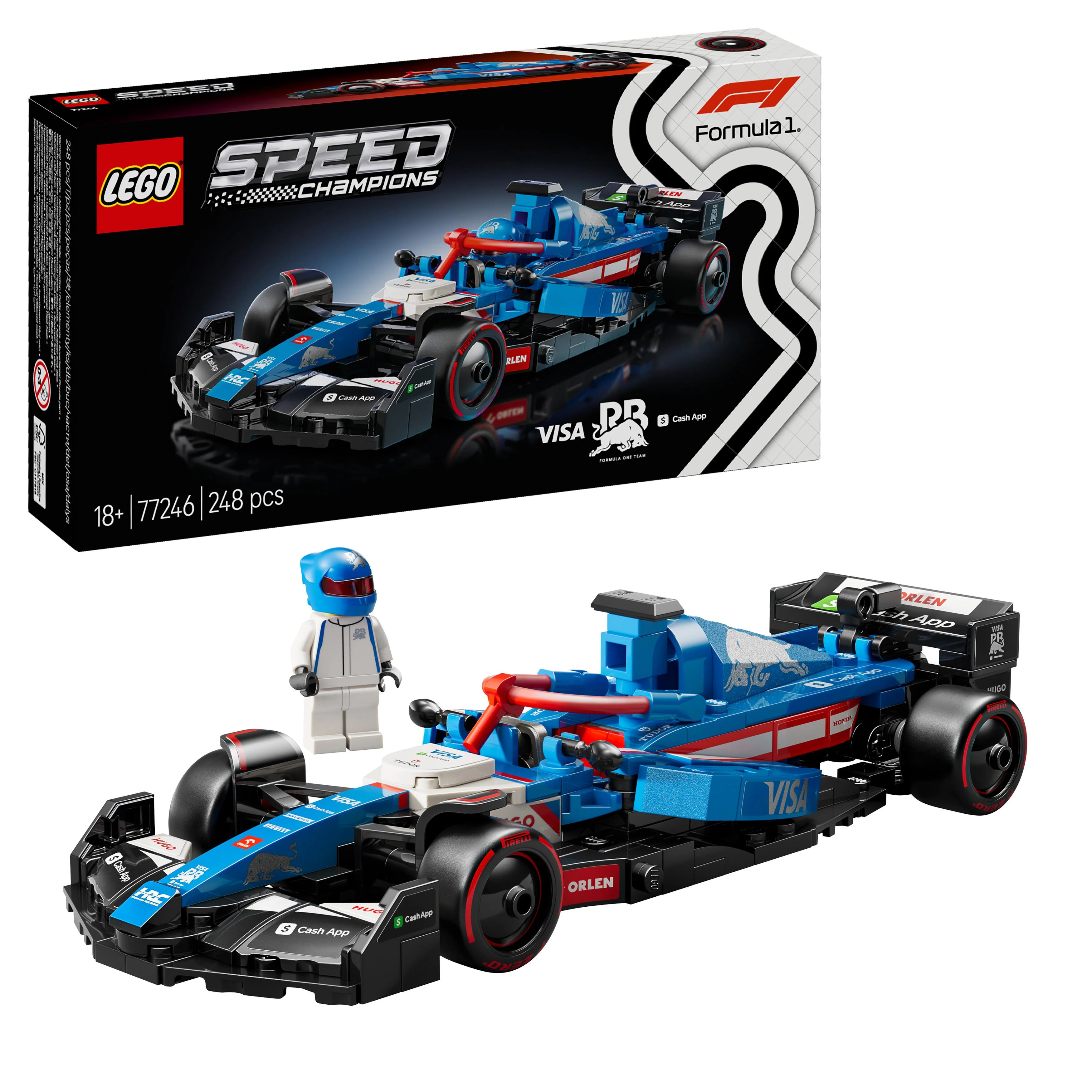 LEGO 77246 Speed Champions Visa Cash App RB VCARB 01 F1 Race Car Set - Image 8