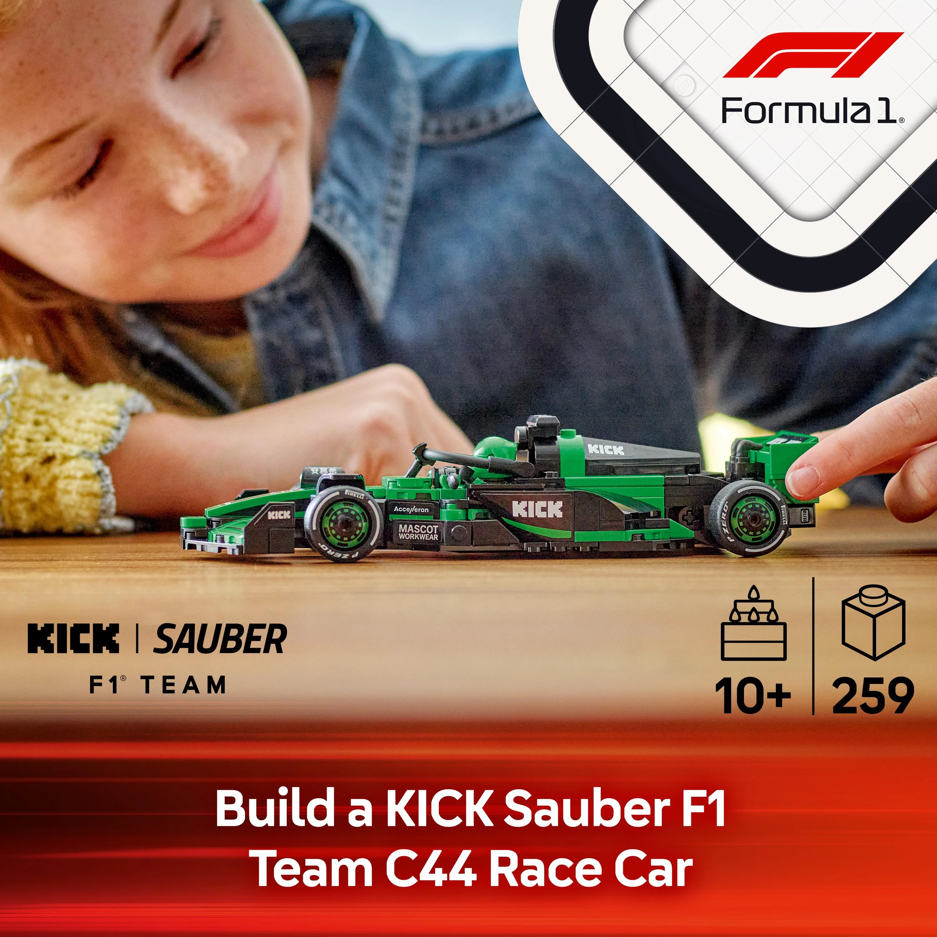 LEGO 77247 Speed Champions KICK Sauber F1 Team C44 Race Car Toy - Image 8