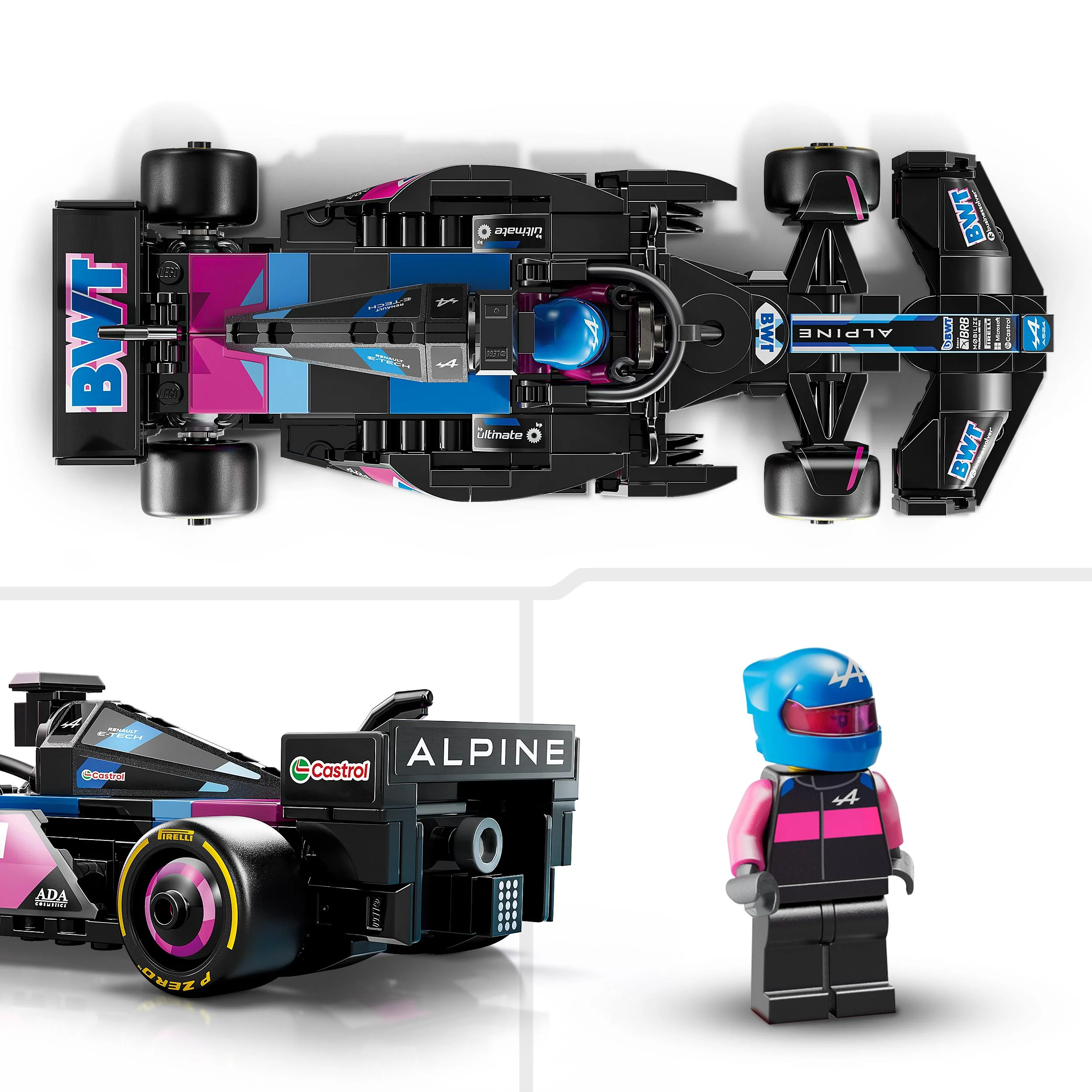 LEGO 77248 Speed Champions BWT Alpine F1 Team A524 Race Car Toy - Image 4