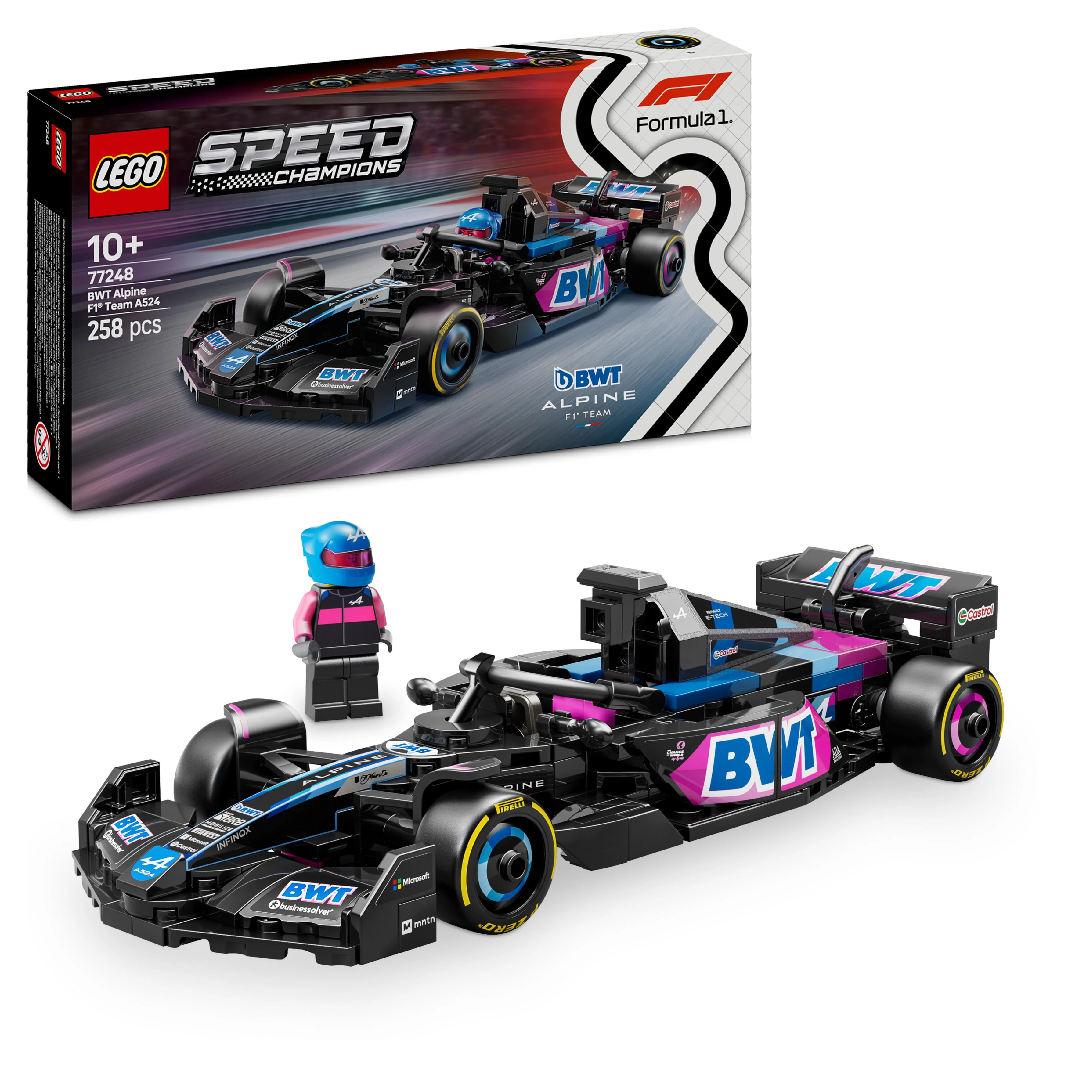 LEGO 77248 Speed Champions BWT Alpine F1 Team A524 Race Car Toy - Image 5