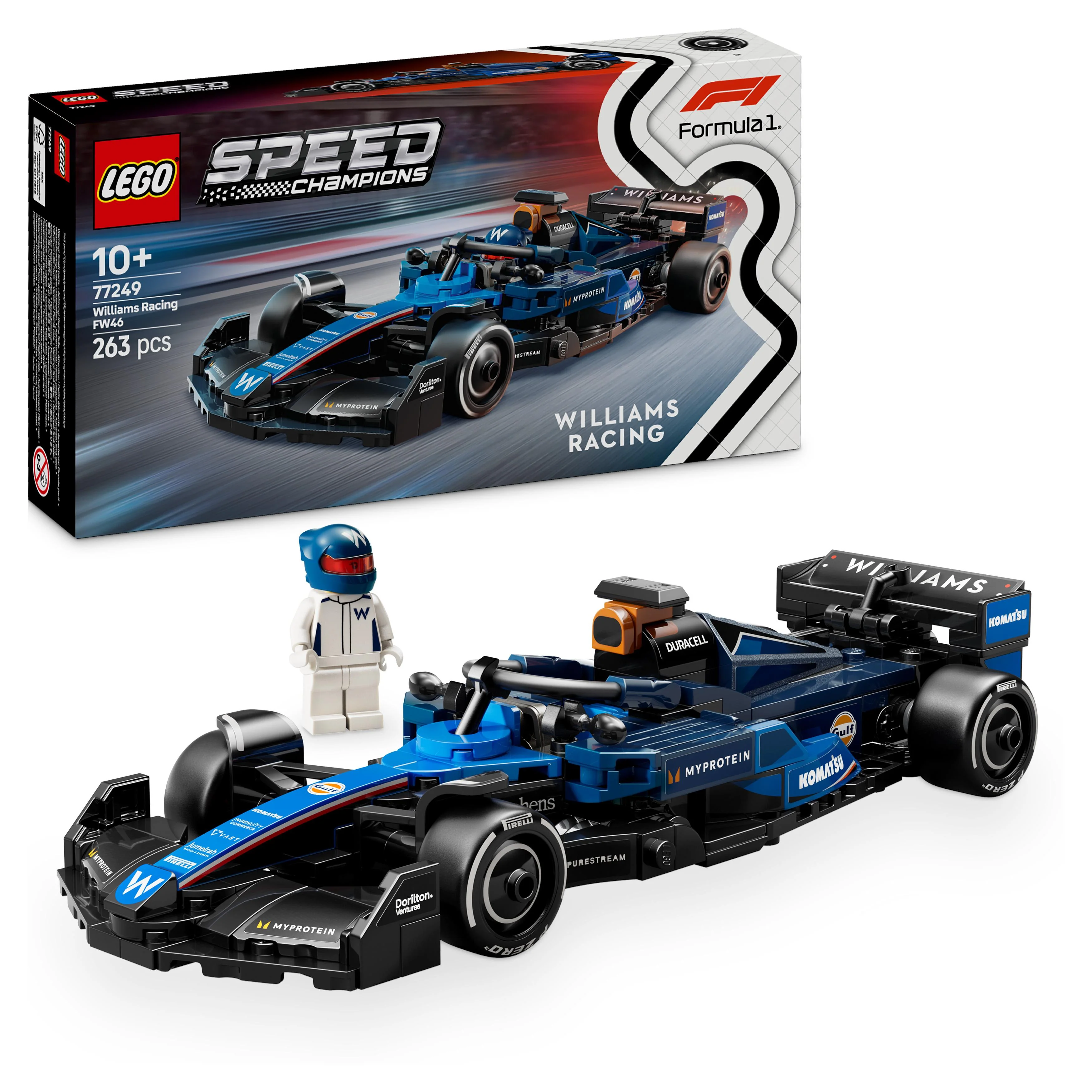 LEGO 77249 Speed Champions Williams Racing FW46 F1 Race Car Toy - Image 5