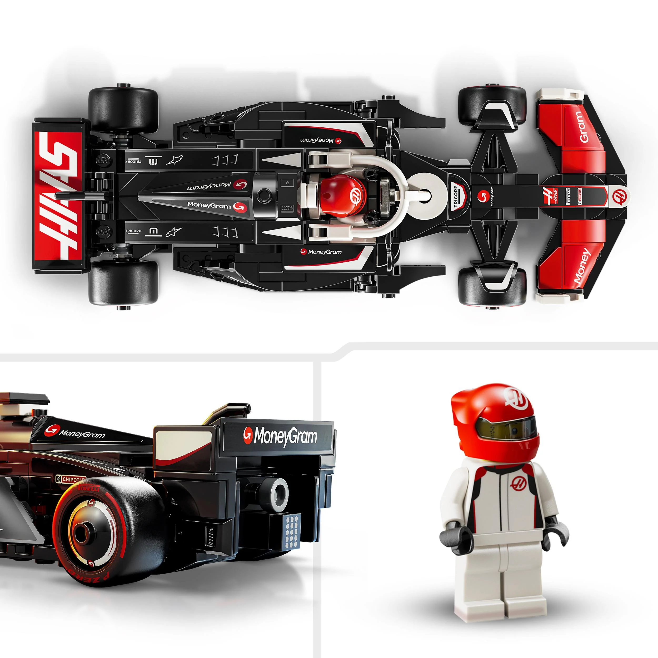 LEGO 77250 Speed Champions MoneyGram Haas F1 Team VF-24 Race Car Toy - Image 4