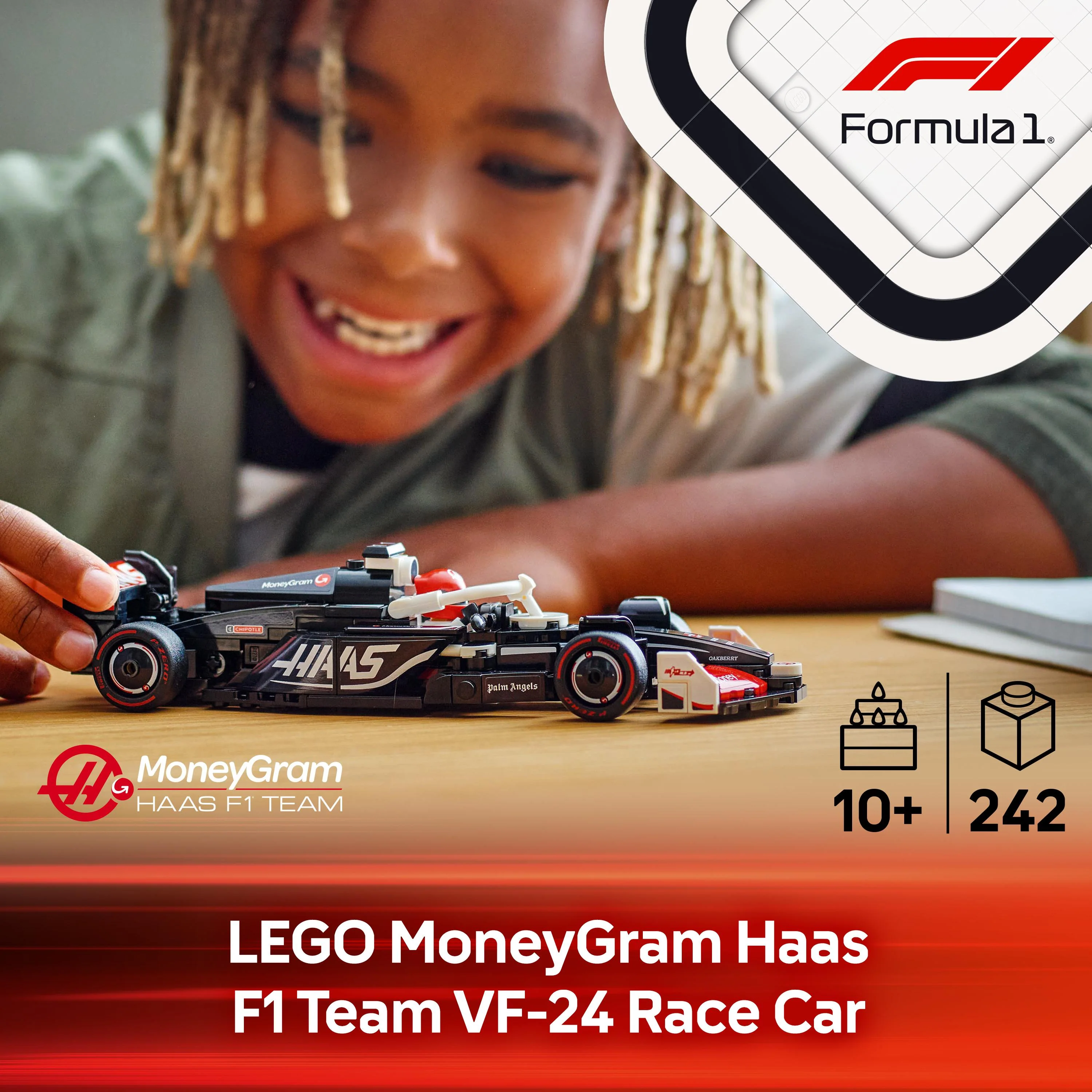LEGO 77250 Speed Champions MoneyGram Haas F1 Team VF-24 Race Car Toy - Image 6