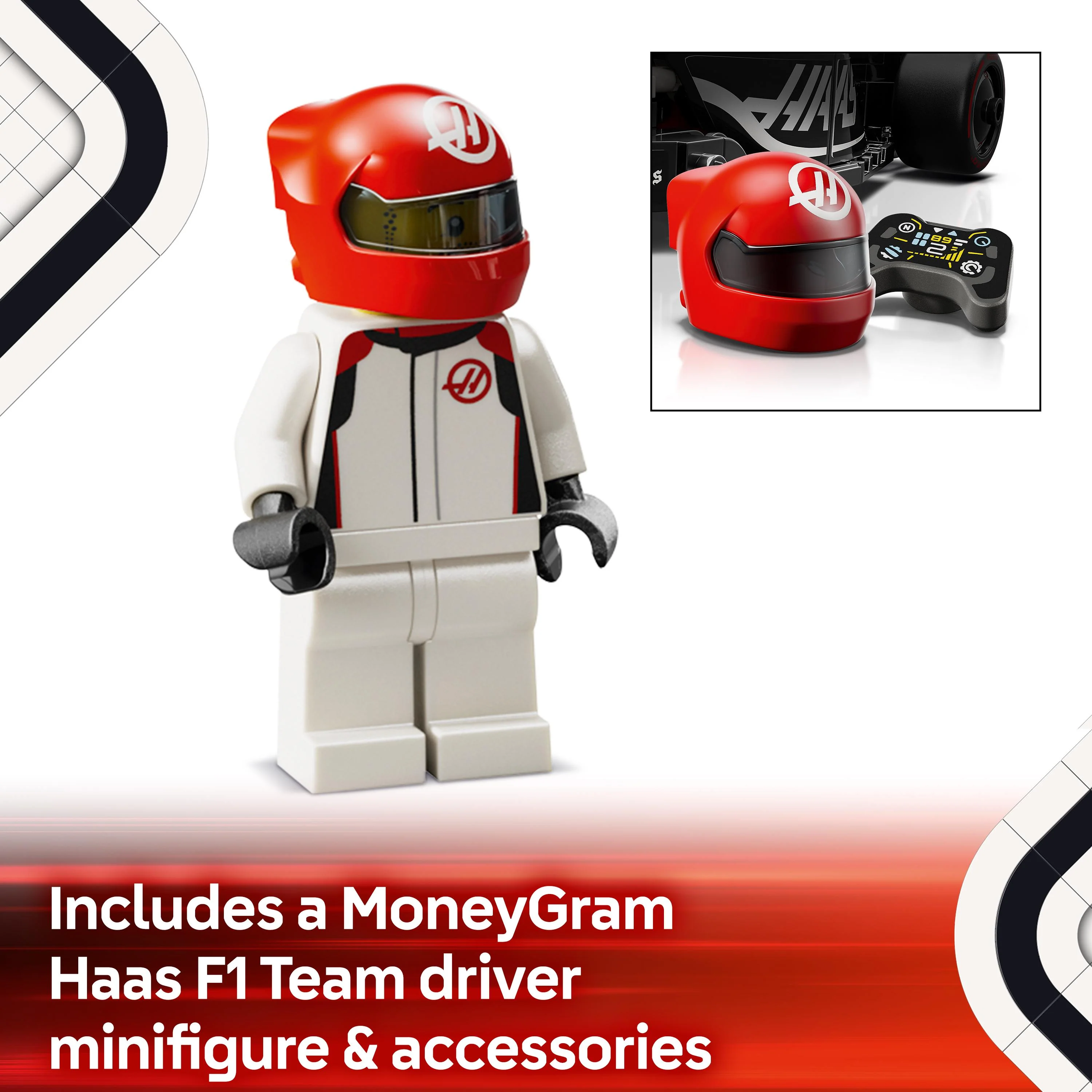 LEGO 77250 Speed Champions MoneyGram Haas F1 Team VF-24 Race Car Toy - Image 7