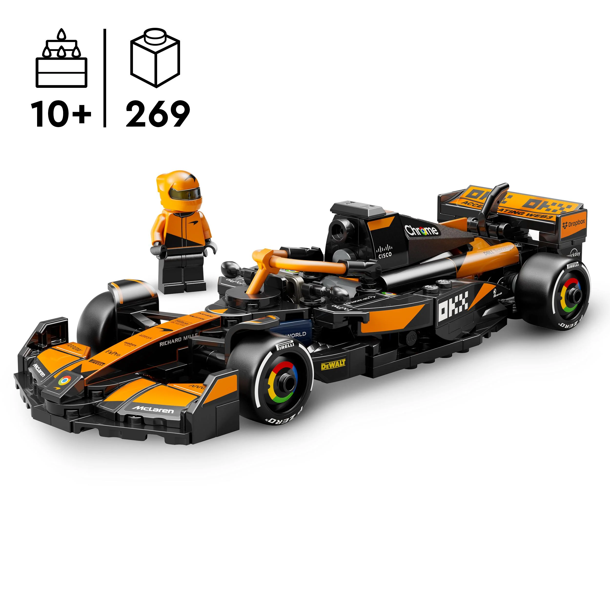 LEGO 77251 Speed Champions McLaren F1 Team MCL38 Race Car Toy - Image 3