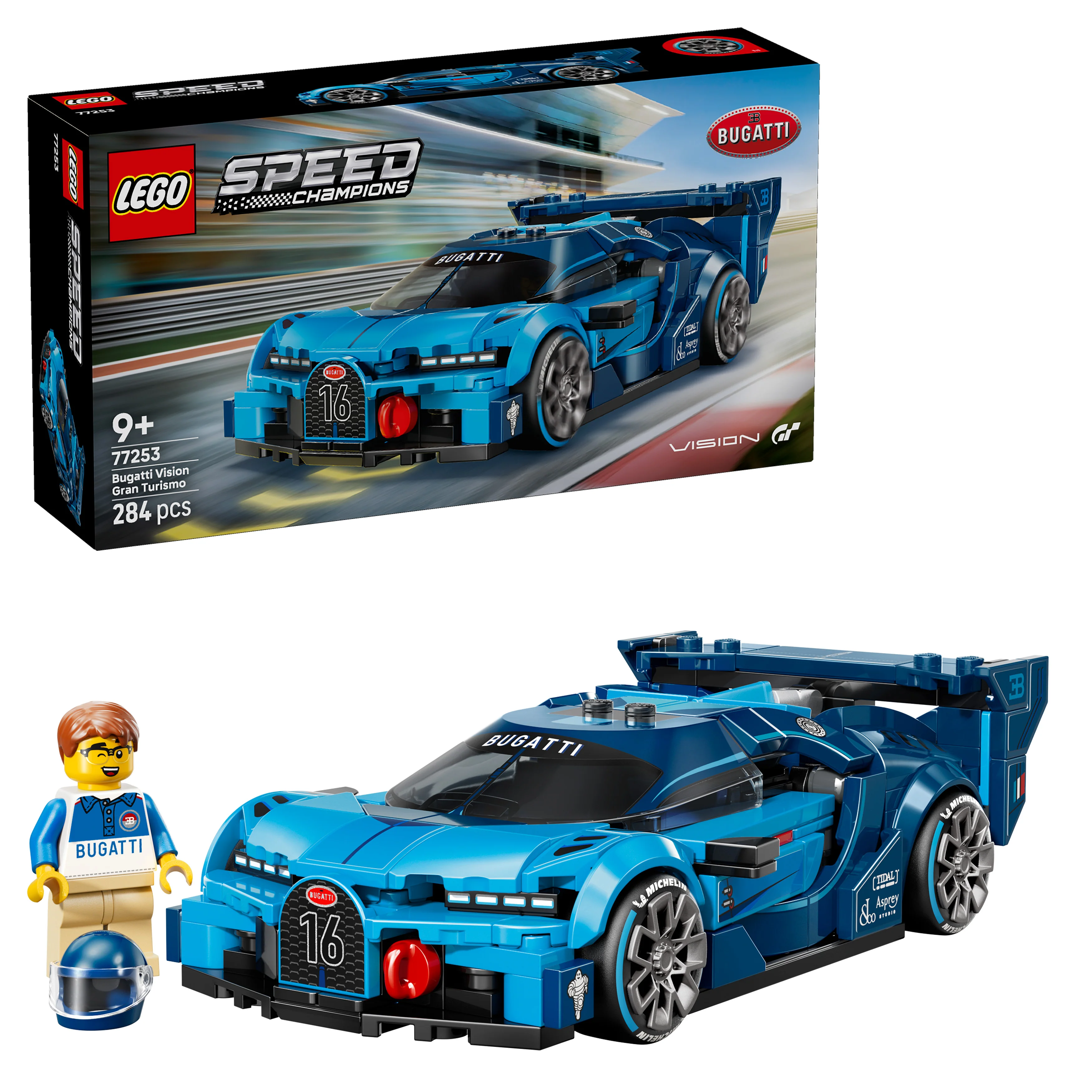 LEGO 77253 Speed Champions Bugatti Vision GT Hyper Sports Car - Image 3